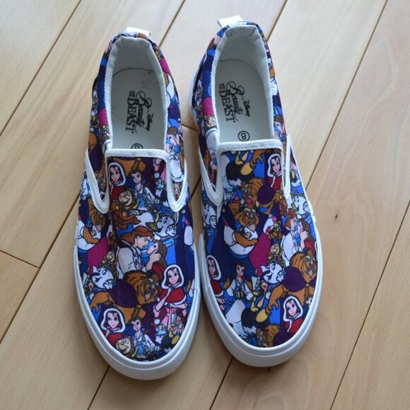 Disney Beauty and the Beast Slip On Shoes Size 8 - Picture 3 of 7